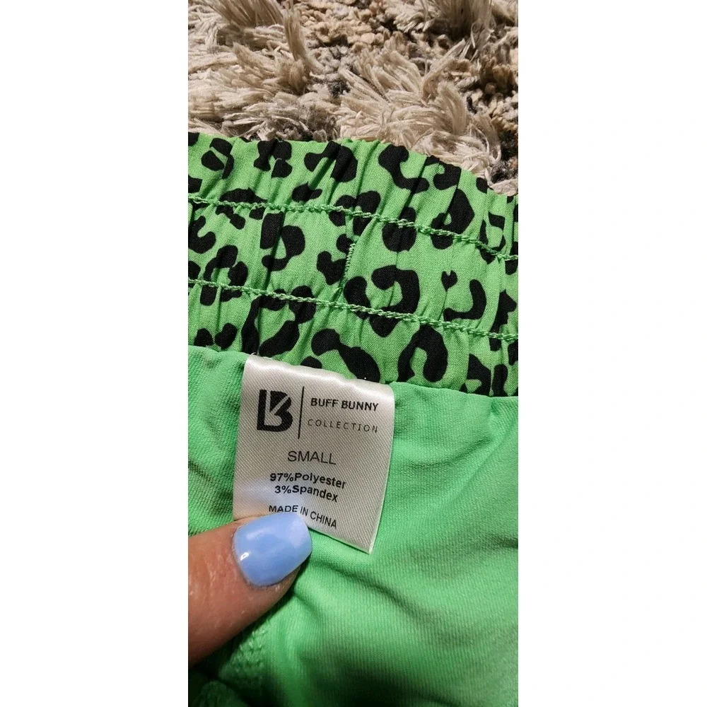 BuffBunny Women's Flo V2 Shorts Leopard Print Pull On Drawstring Pockets Size Sm - Picture 4 of 8